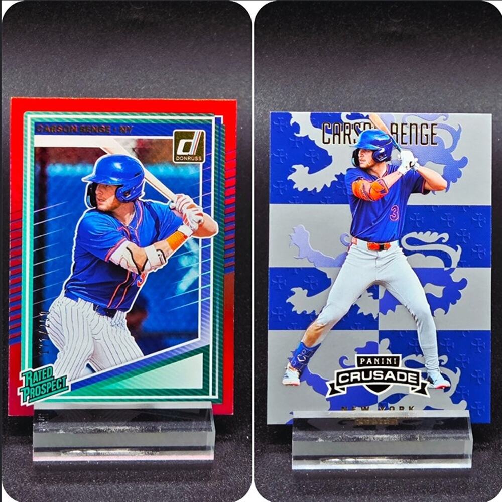 Carson Benge Crusade Gold Foil Red 171/250 RC New York Mets Top Prospect